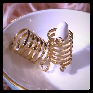 Chained Midi Ring Set